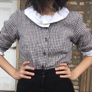 Flax Linen Gingham Button Up Shirt